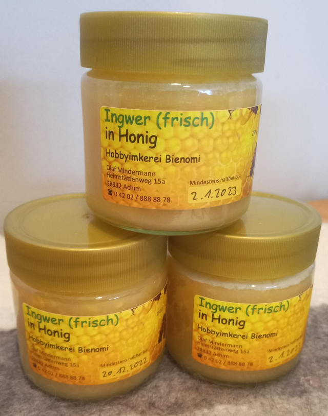 Ingwer in Honig, 250-g-Glas