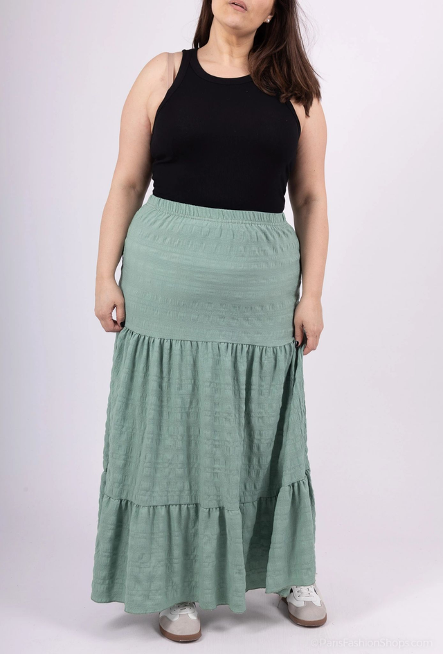 Jupe longue vert d'eau