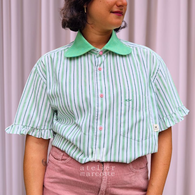 Chemise upcyclée Marilou – Taille L-XL