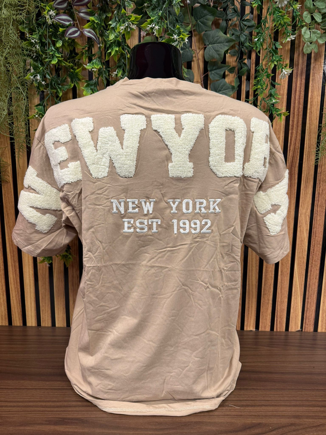 T - shirt New York - zand