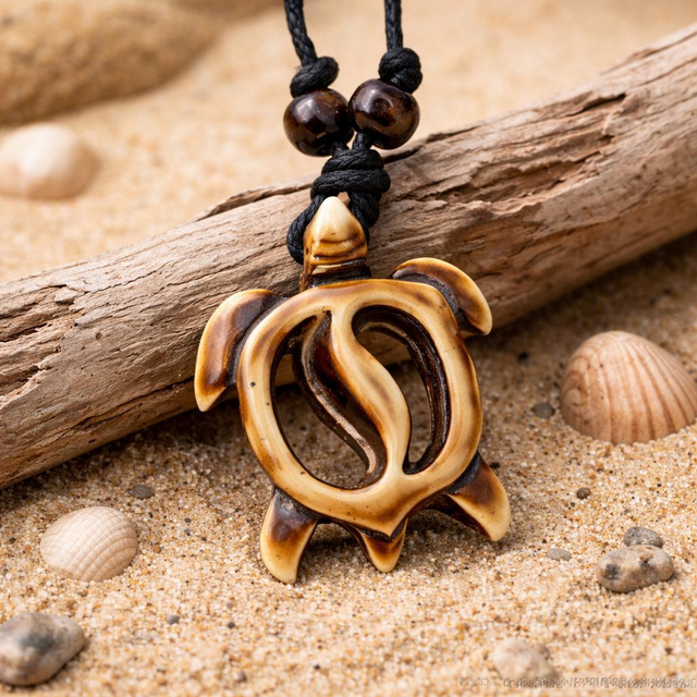 "You &amp; me" - Pendentif tortue sur cordon réglable - TOR-007