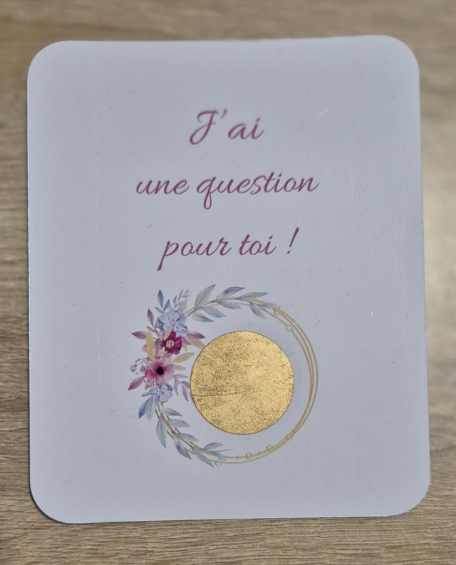 Carte à gratter : veux-tu être ma marraine ?