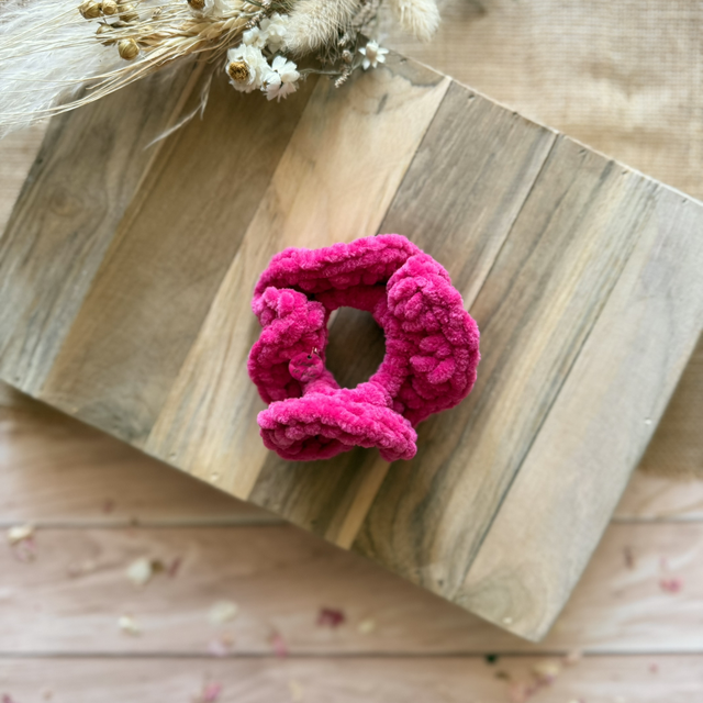 Chouchou tout doux rose fushia 