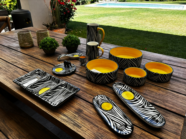 Juego cerámica Zebra Yellow