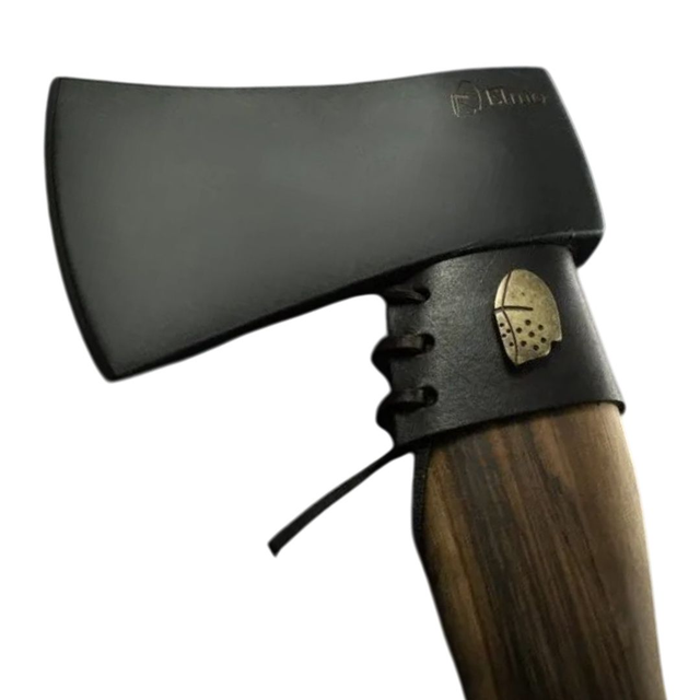 Machadinha Tática Artesanal Elmo Aço Carbono Madeira De Lei