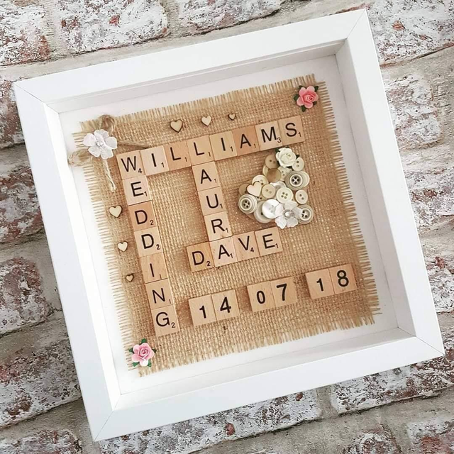 Wedding date scrabble frame | Personalised wedding gift