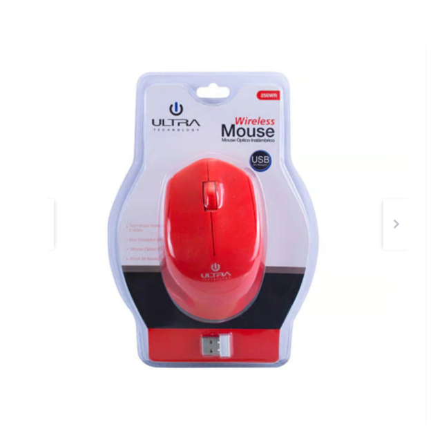 Mouse Inalambrico Ultra / Rojo