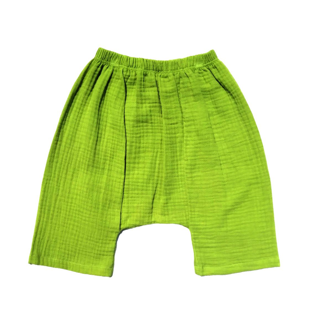 Pantalon Harem Muselina de Algodón Pistacho