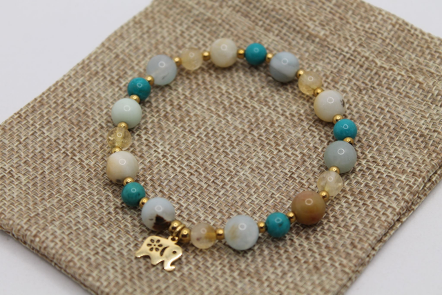 Amazonite - Turquoise - Citrine