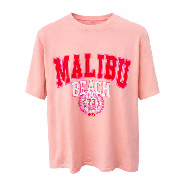 T-shirt Malibu Peach roze - one size -