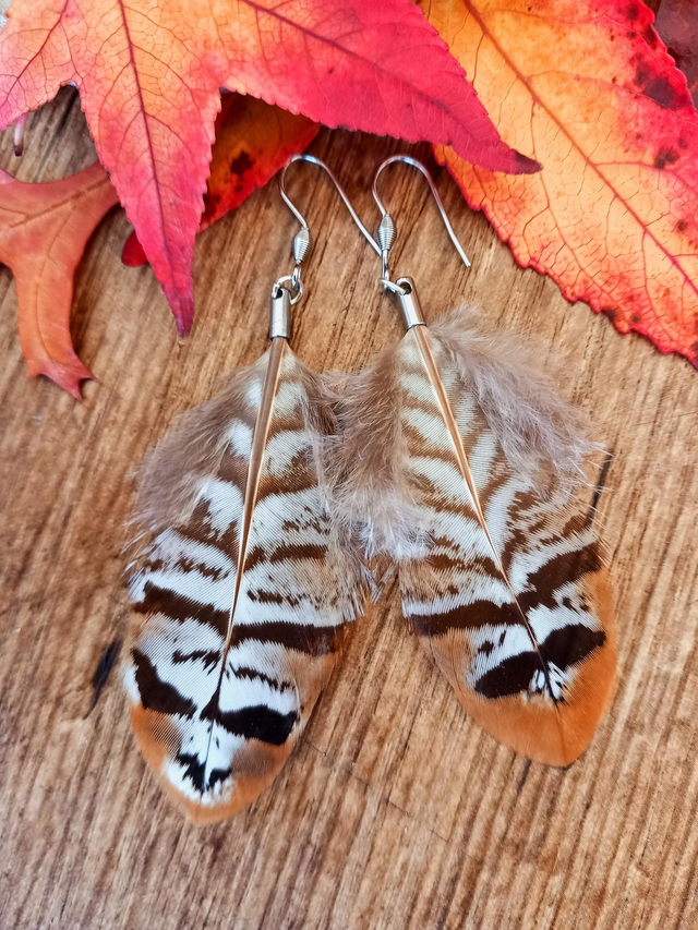 Boucles d&#039;oreilles faisan vénéré 
