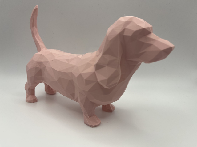 Basset Hound - Poly Statue