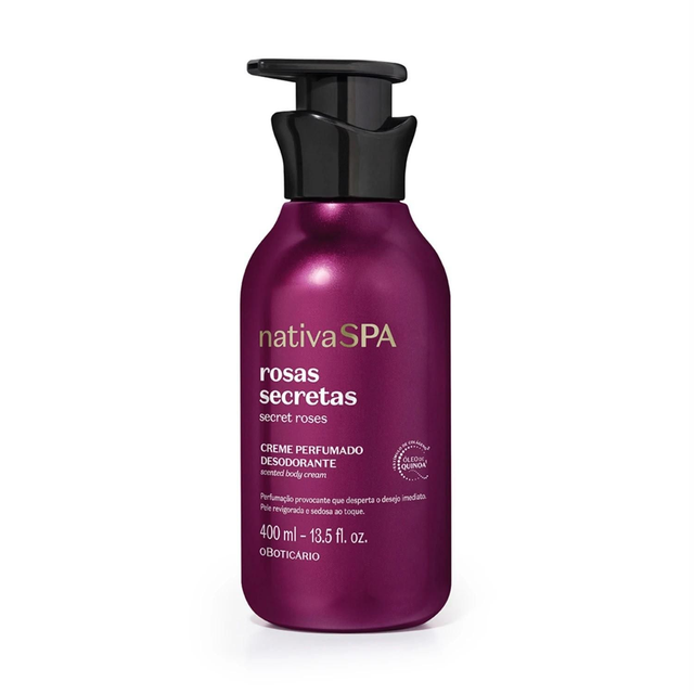 CREME PERFUMADO HIDRATANTE CORPORAL ROSAS SECRETAS, 400 ml