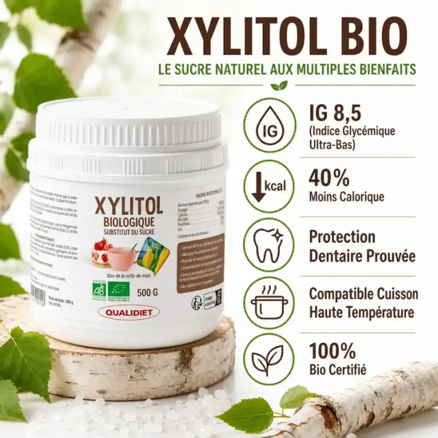 Xylitol Bio - Sucre de Bouleau - 250g / Qualidiet