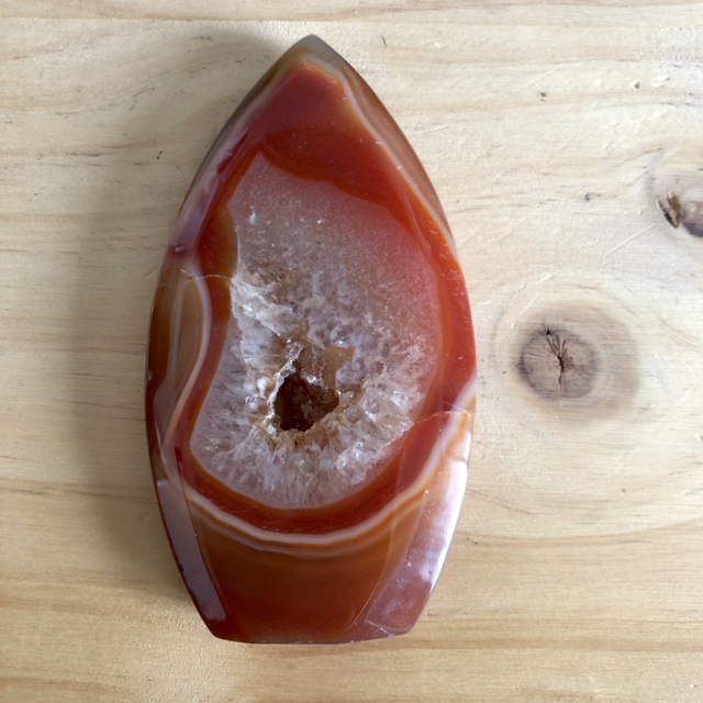 Cornaline tranche cristallisée AA