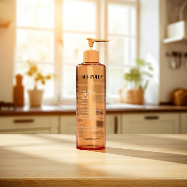 Aurodhea Organic Cream Soap – Peach 260ML | Nourishing & Hygiene
