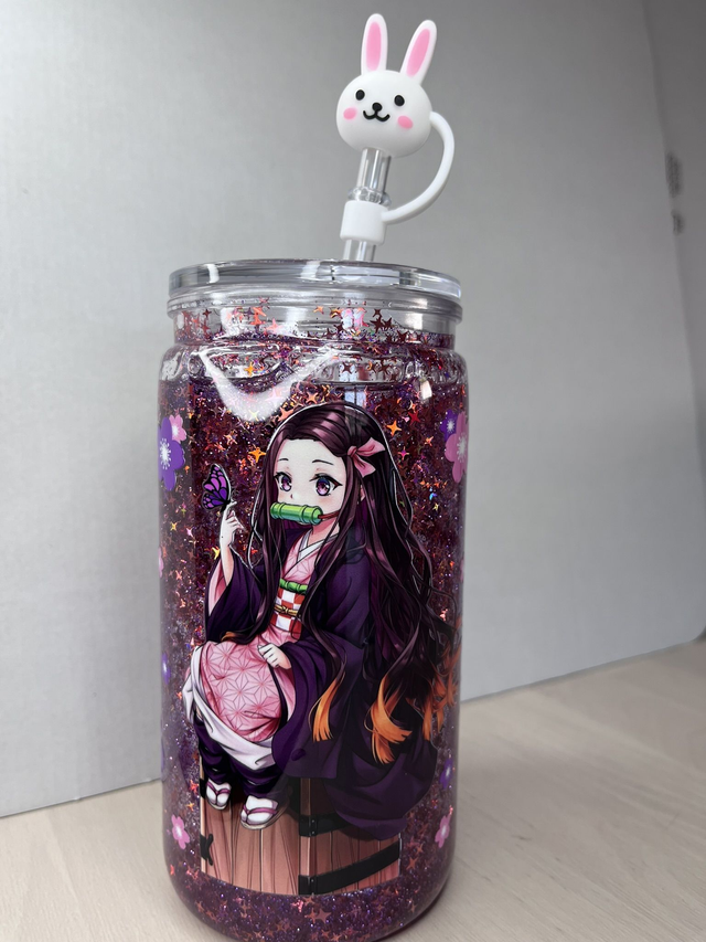 GOBELET CANETTE BOULE A PAILLETTE FILLE ANIME