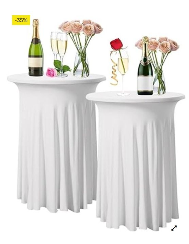 Manteles de Cóctel Set de 2 Blanco