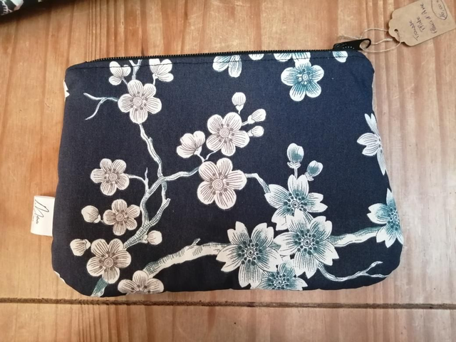 Pochette bleue Fleurs de cerisier