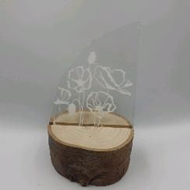 White poppy suncatcher 