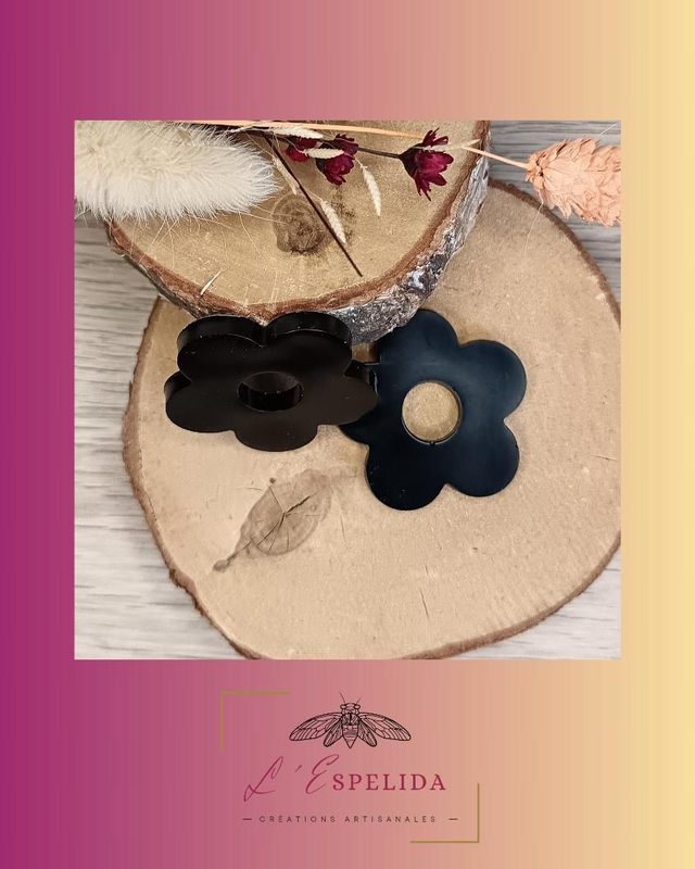 Plurielles Big flowers noires