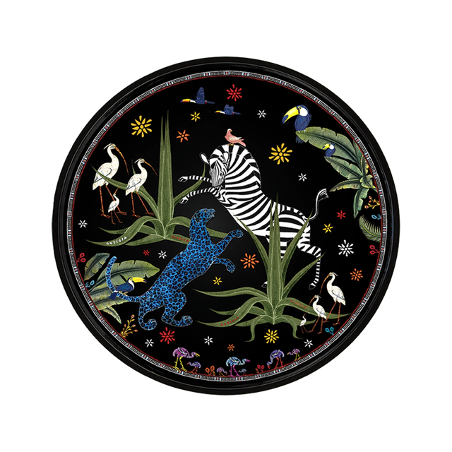 Plateau décoré rond 