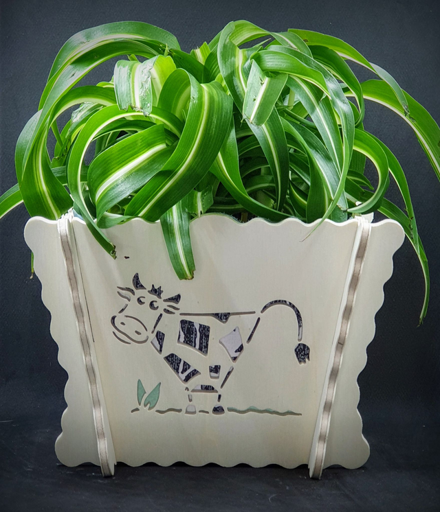 Cache-pot d&#039;intérieur motif vache