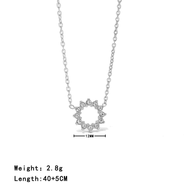 Silver Shiny Circle Necklace