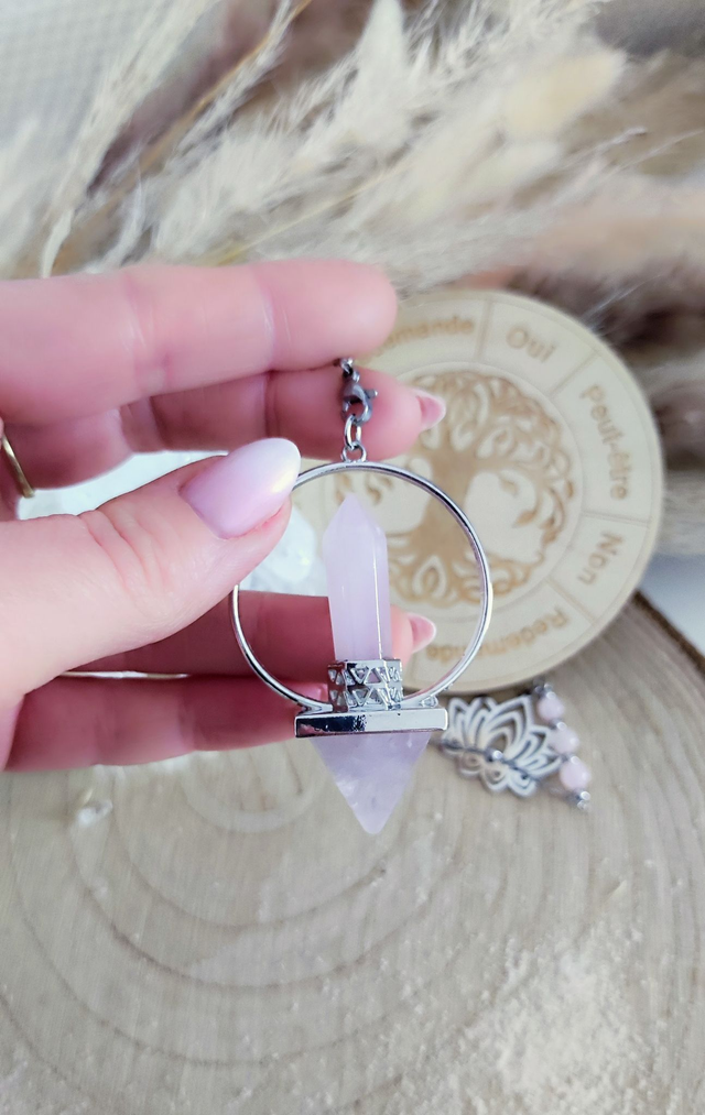 Pendule Divinatoire Quartz rose