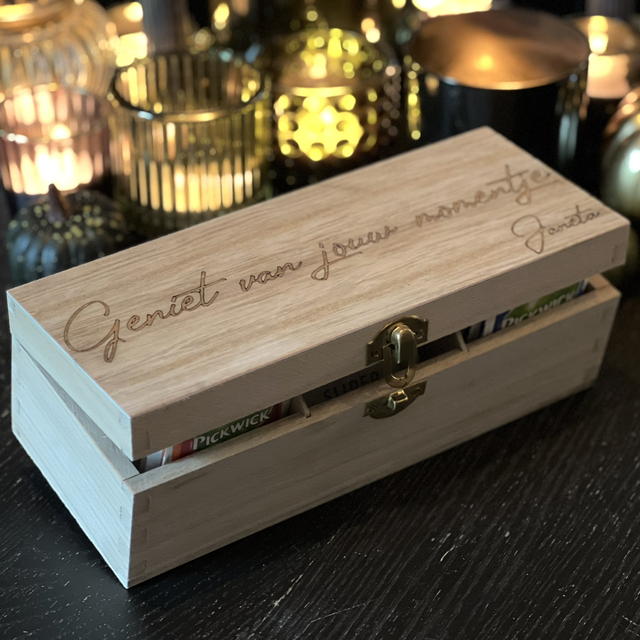 Theekist 3-vaks paulownia