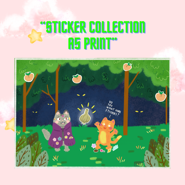 "Sticker collection" A5 Print