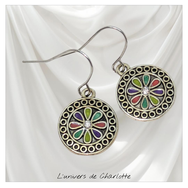 Boucles d&#039;oreilles &quot;Rosace&quot; BO-109