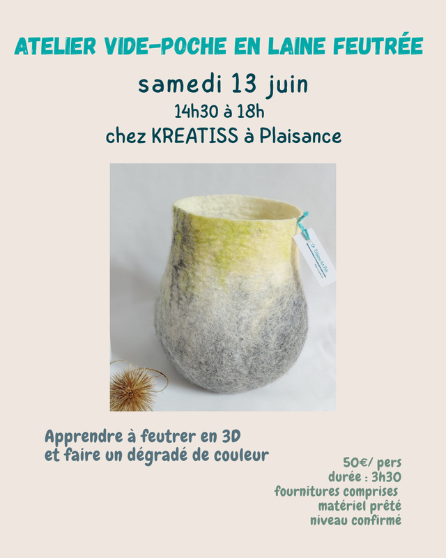 atelier vide poche chez Kréatiss