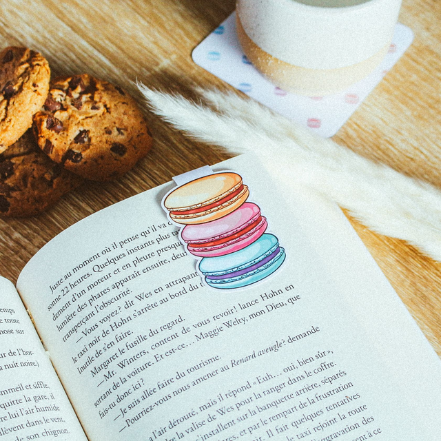 00 - Marque-Pages Magnétique - Pile de Macarons