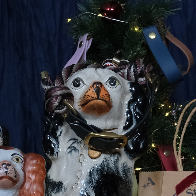 Canis Major — Collier bi-matière sangle et corde — noire, bordeaux et beige