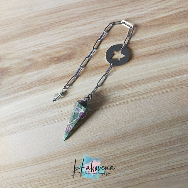 Pendule facettée Rubis Sur Fushite - 0102PD