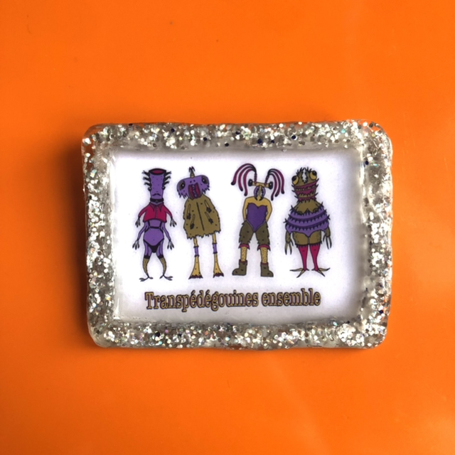 Queer handmade resin frame 