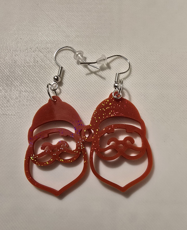 Boucles d'oreilels père noël