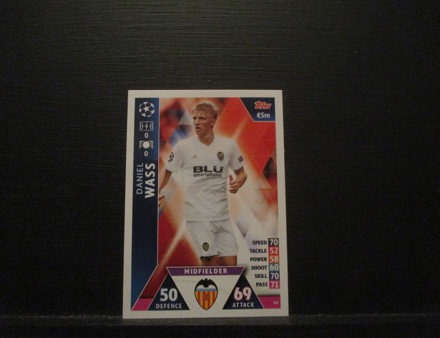 Daniel Wass - UEFA Champions League Match Attax 2018/19 Original Trading Card #68