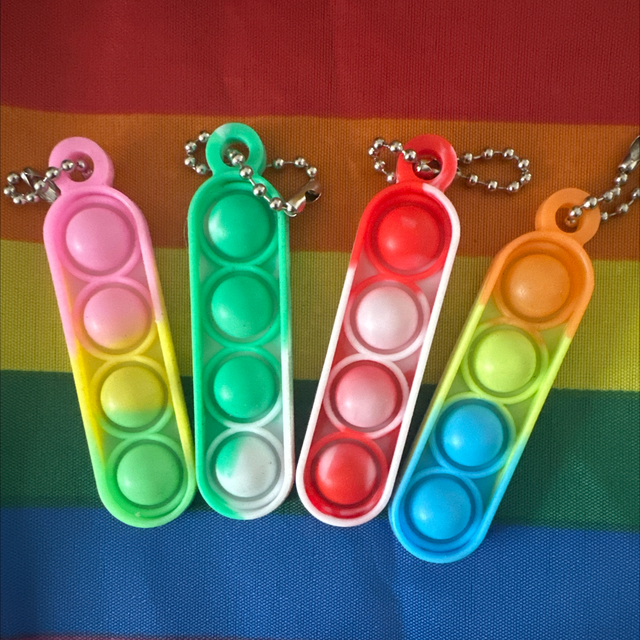 Silicone Bubble Keyring (Random Colour