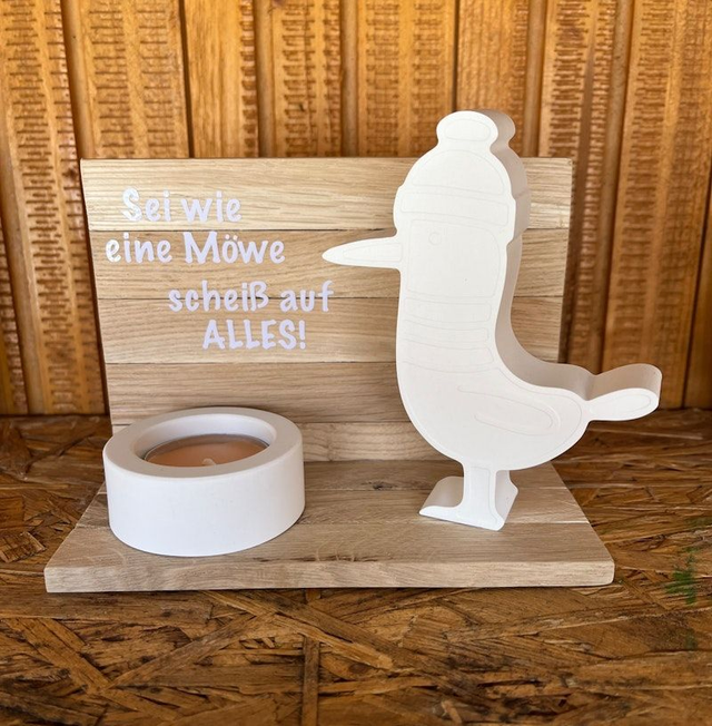 Dekoset Möwe „scheiß auf ALLES!“