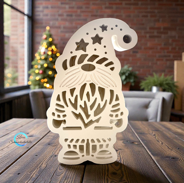 Weihnachtsmann beleuchtet, weiß 