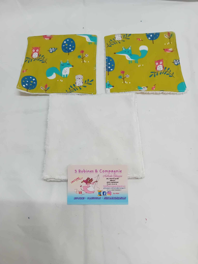 cotons lavables le lot de 5