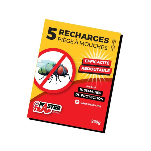 x5 Recharge piège à mouches extérieur - Master Trap