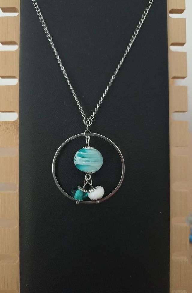 Collier turquoise vert