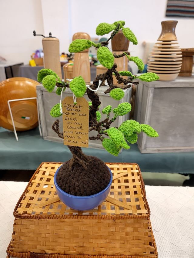 Crochet Crafts - Commissioned Crochet Bonsai Tree: Japanese Elm. 