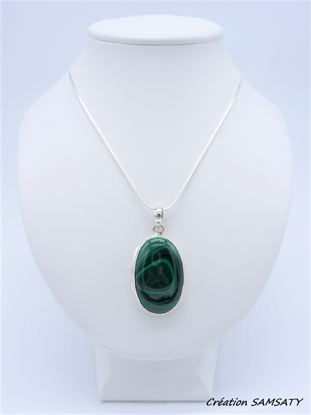 Pendentif en Malachite