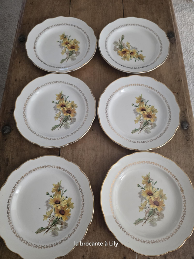 Assiettes plates Gien 