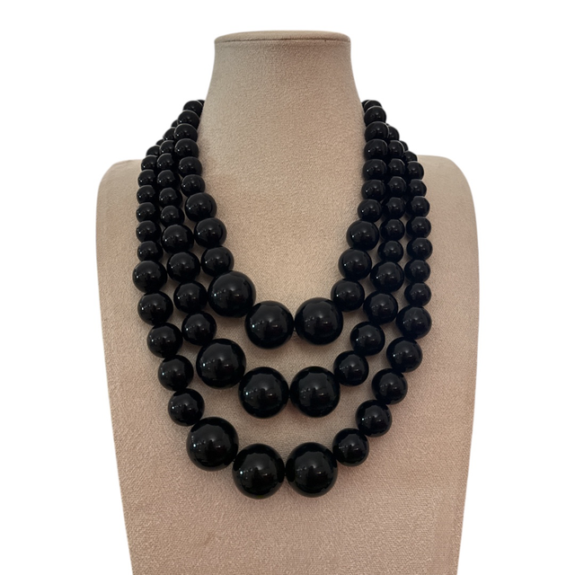 Collana Degrade 3 fili nero