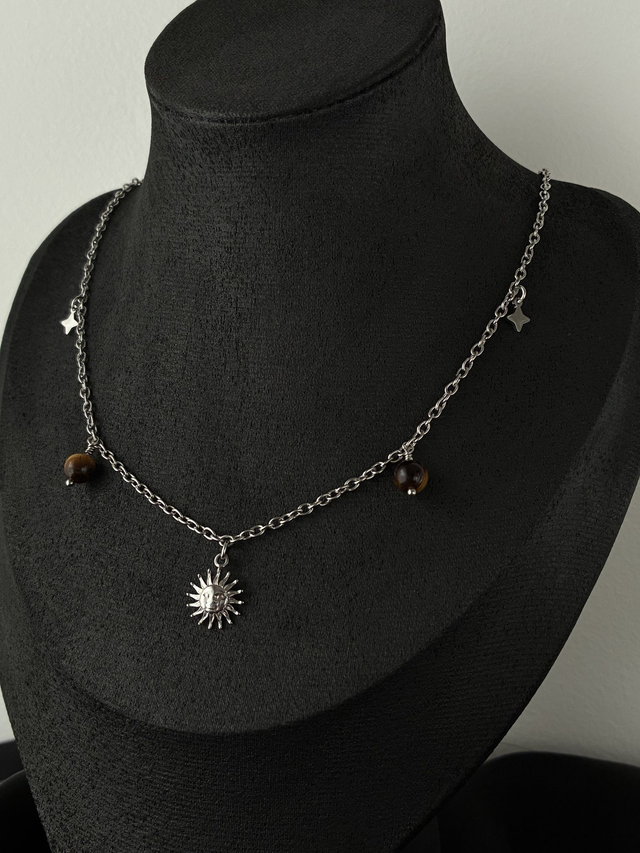 Collier Soleil de Tigre Argenté